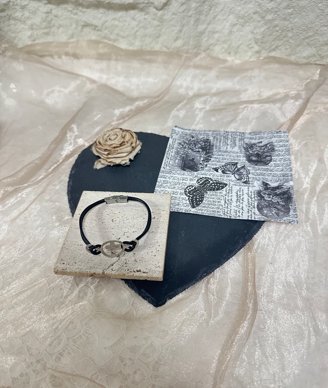 빈티지 십자가 가죽 마네크틱고리 팔찌 상품이미지1