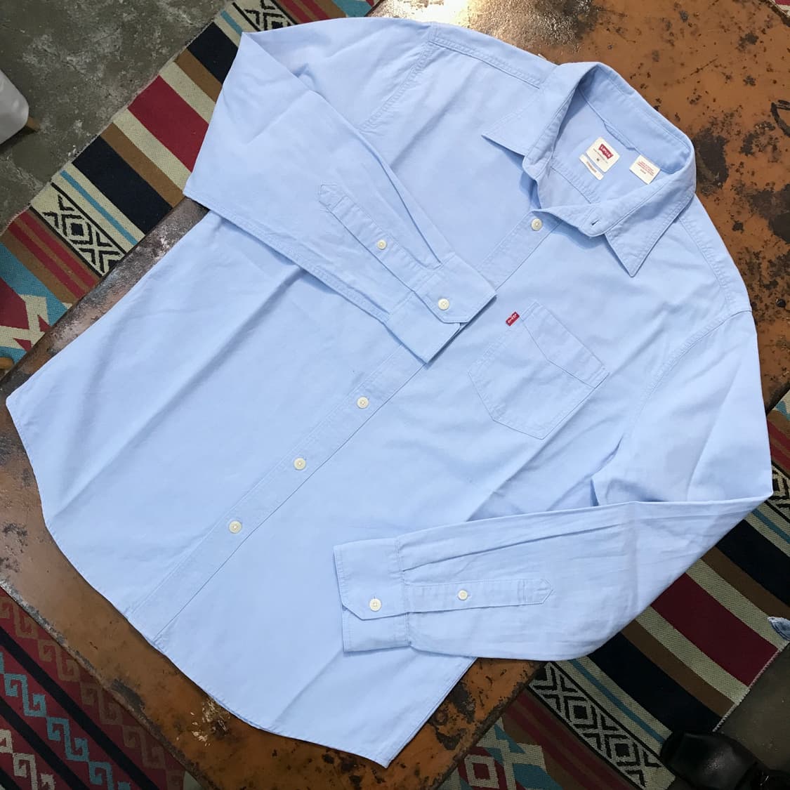 리바이스 원포켓 소라 옥스포드 셔츠 남성 102 105 여성 루즈핏 상품이미지2