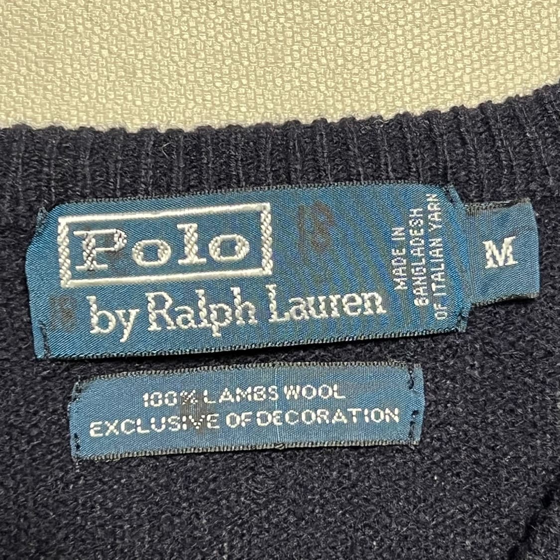 M 폴로랄프로렌 여성용 브이넥 네이비 니트 상품이미지3