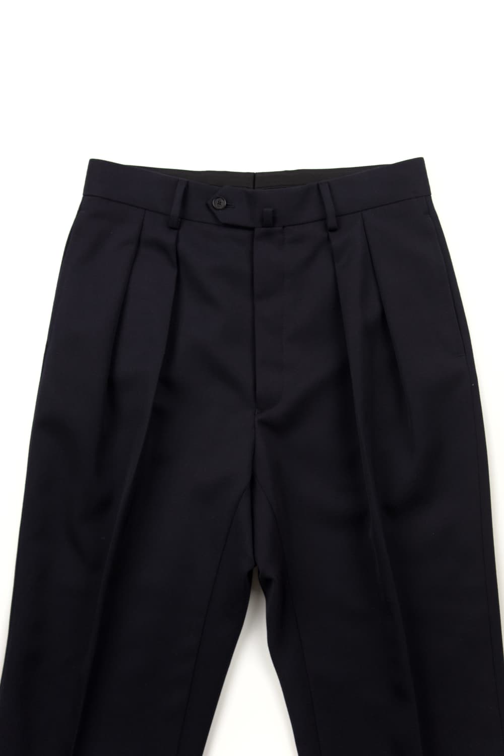 NEAT X CARUSO 2-Tuck Wool Trousers Navy 상품이미지2