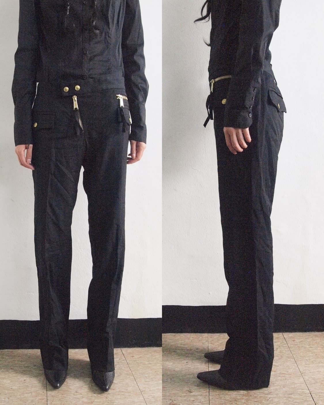 디스퀘어드2 프런트지퍼 금장 트라우져 상품이미지1