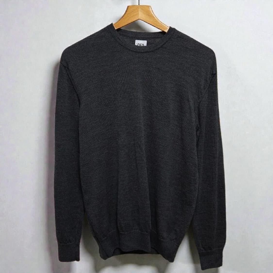 95)ZARA 자라 엑스트라파인 울 니트 차콜그레이 상품이미지1