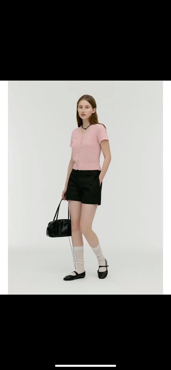 몽돌 테일 브이넥 반팔 가디건 상품이미지3