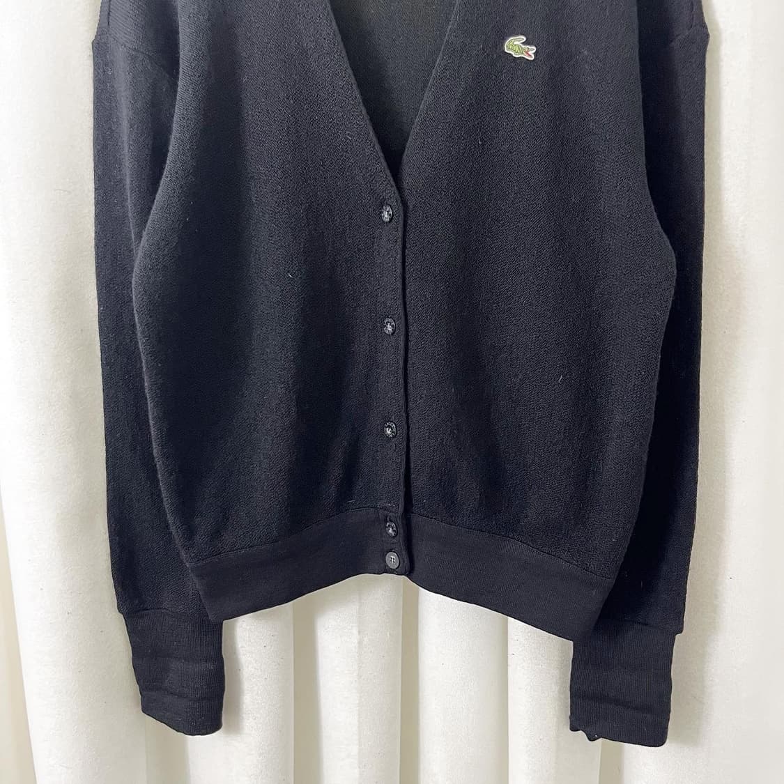 라코스테 블랙 브이넥 울 가디건 상품이미지3