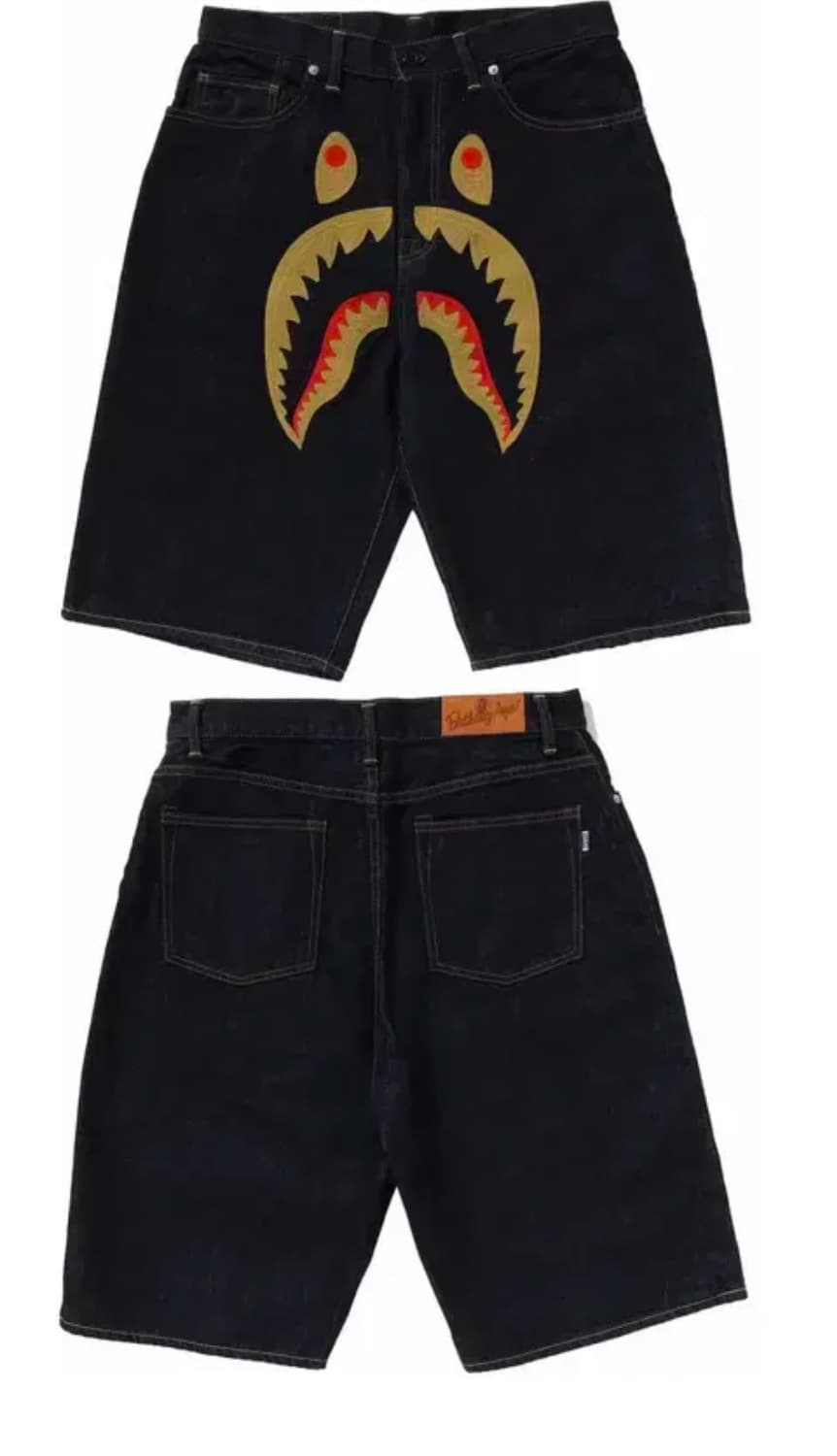 베이프 셔크데님 쇼츠 버뮤다팬츠 상품이미지3