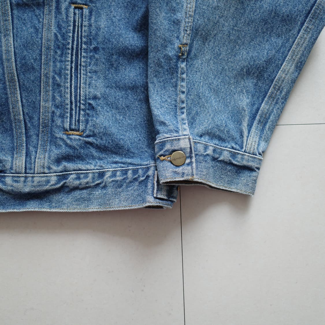 90s 칼하트 MADE in USA 데님 트러커 자켓 XL 상품이미지4