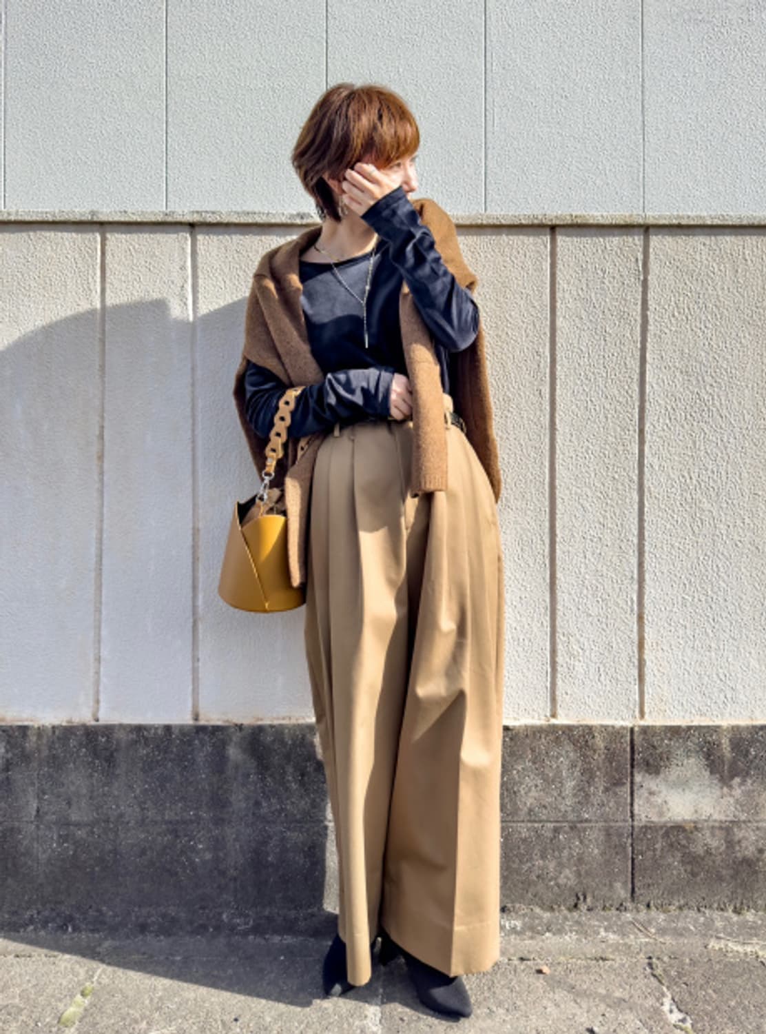 빈티지 투턱 플레어 팬츠 S  상품이미지1