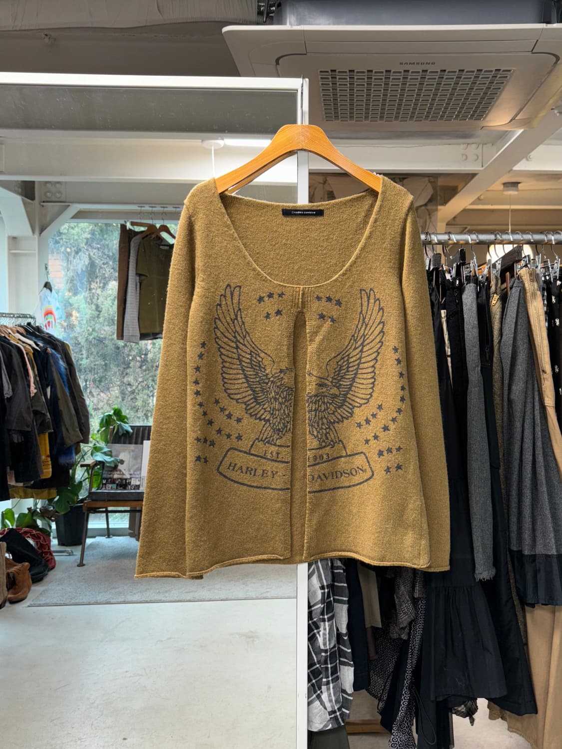 코데즈 컴바인 할리 데이비슨 절개 니트 상품이미지1