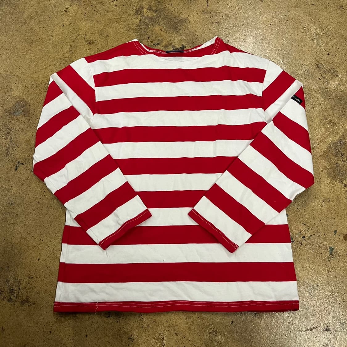 [정품/M] 세인트제임스 빨강 흰색 스트라이프 긴팔 티셔츠 b10 상품이미지2