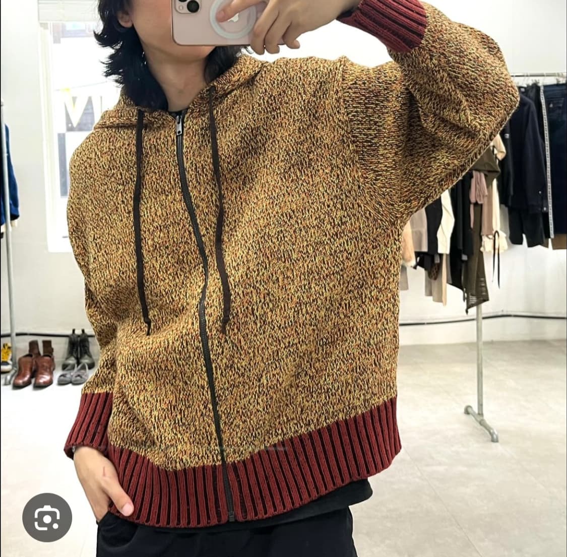 마르니×유니클로 콜라보 니트 후드 집업 L 상품이미지1