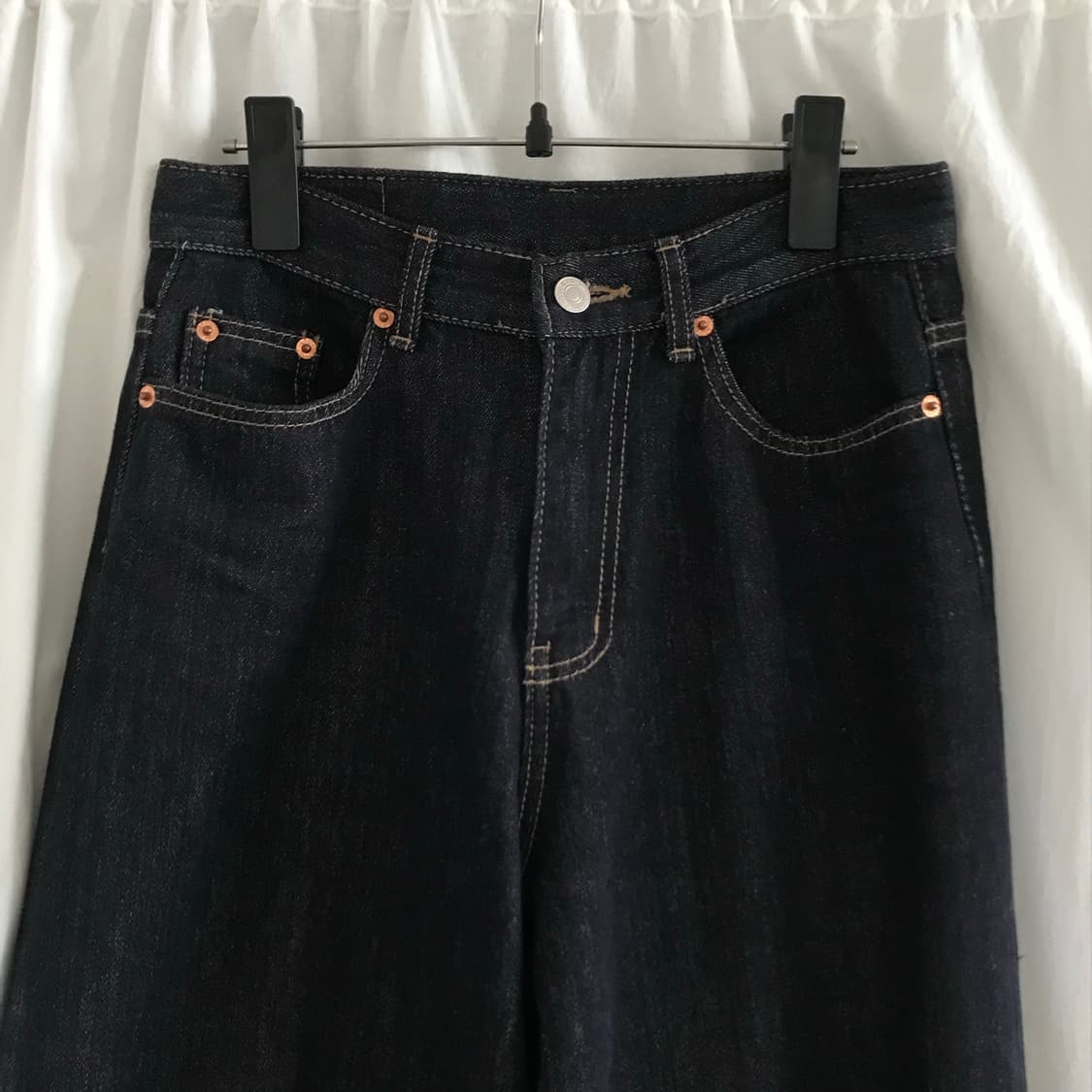 생지 데님 롱와이드 팬츠 상품이미지7