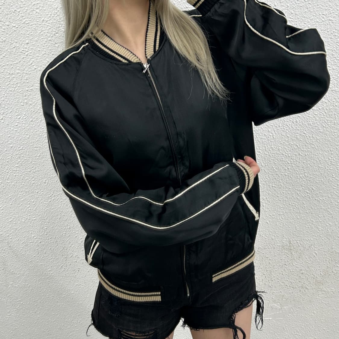 빈티지 타이거 자수 리버시블 스카잔 상품이미지4