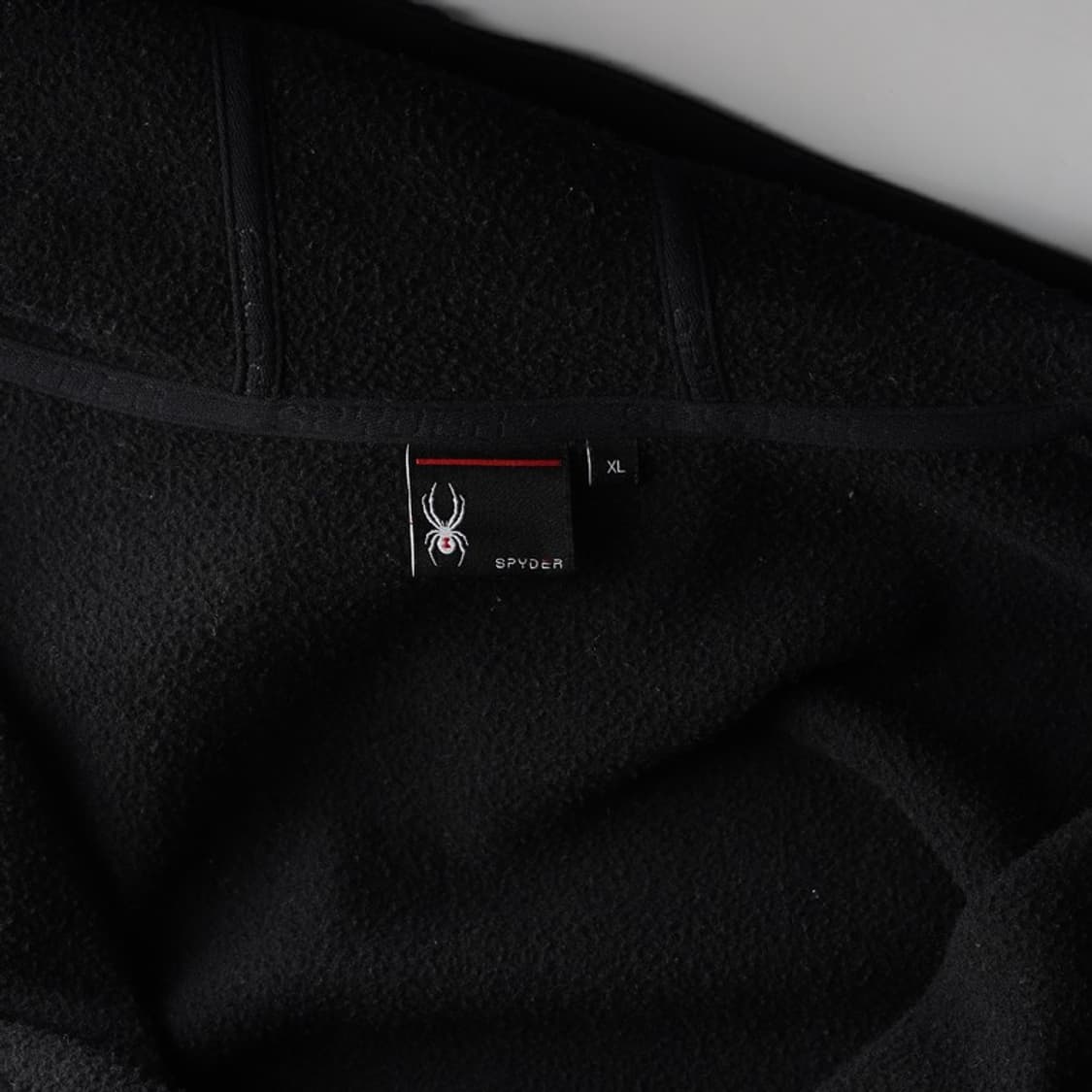 스파이더 블랙 스몰 로고 테크 후드 집업 XL 상품이미지5