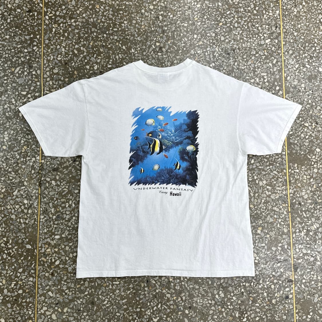 Early 00s 열대어 물고기 티셔츠 XL 상품이미지1