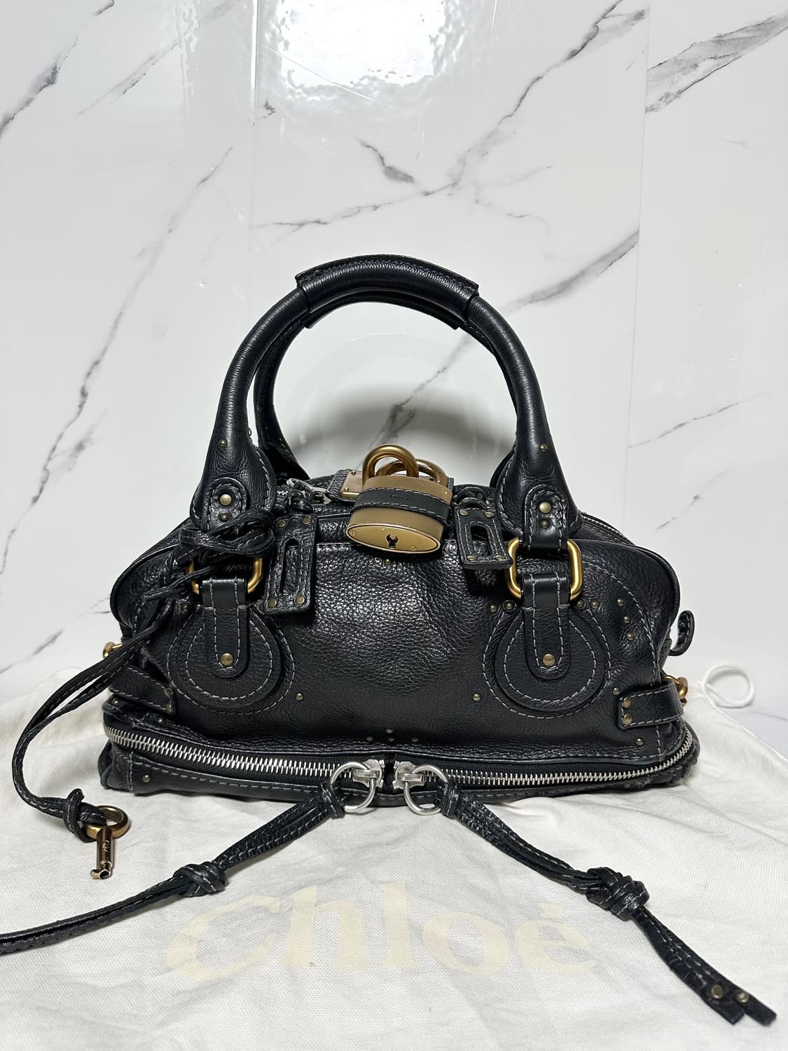 [A+ 정품] 끌로에 패딩턴백 블랙 금장 상품이미지6