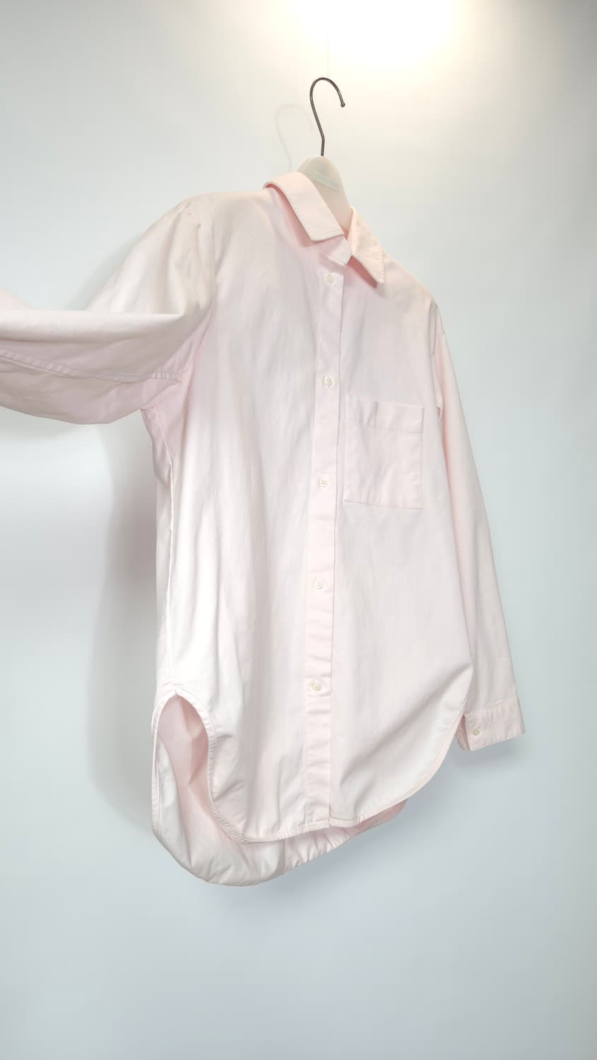 마쥬 로즈페일 연핑크 루즈핏 코튼 셔츠 1 사이즈 상품이미지4