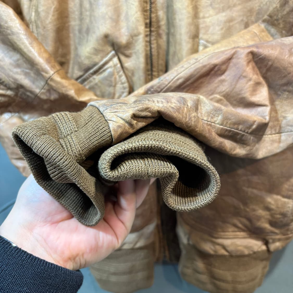 [40] VINTAGE 빈티지 밀리터리 가죽 자켓 상품이미지6