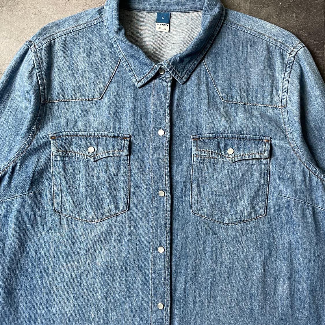 OLD NAVY 올드네이비 빈티지 데님 웨스턴 셔츠 A00737 상품이미지3