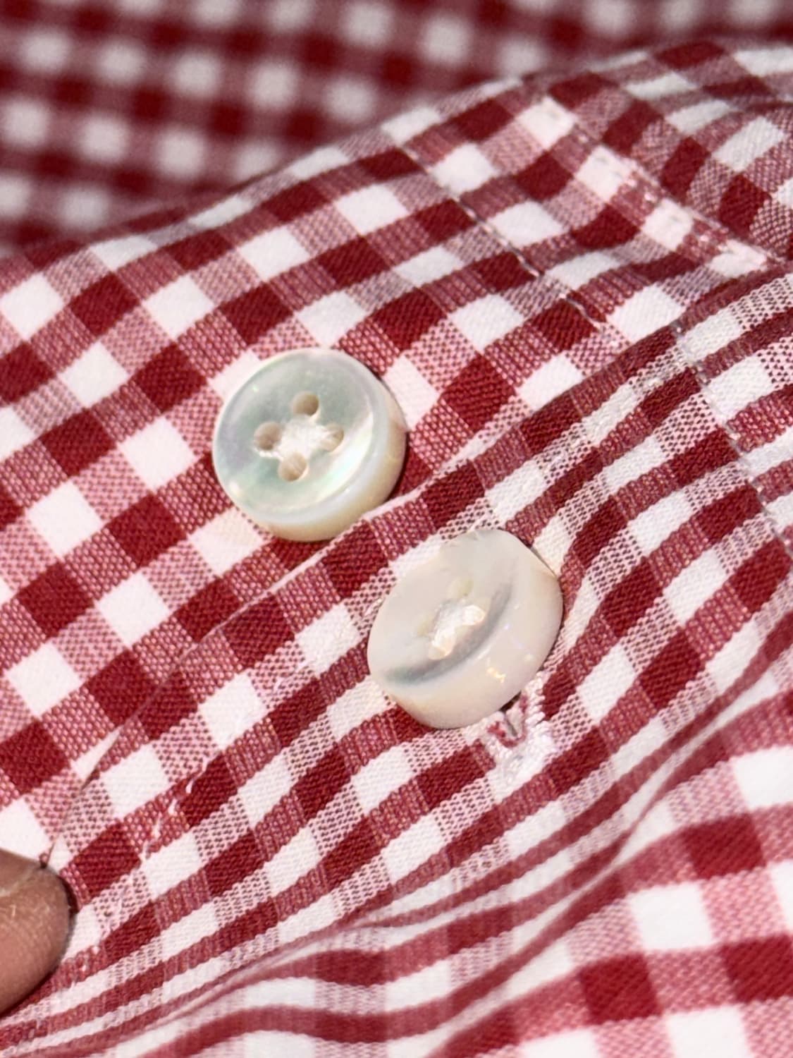 보테가베네타 자개 단추 체크셔츠 50 상품이미지6