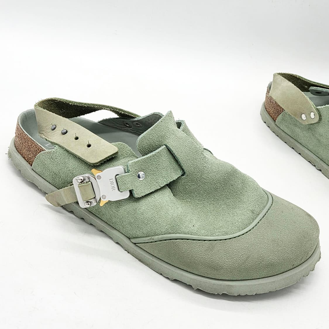  디올 x 버켄스탁 토키오 뮬 파스텔 그린 누벅 카프스킨 (43)  상품이미지8