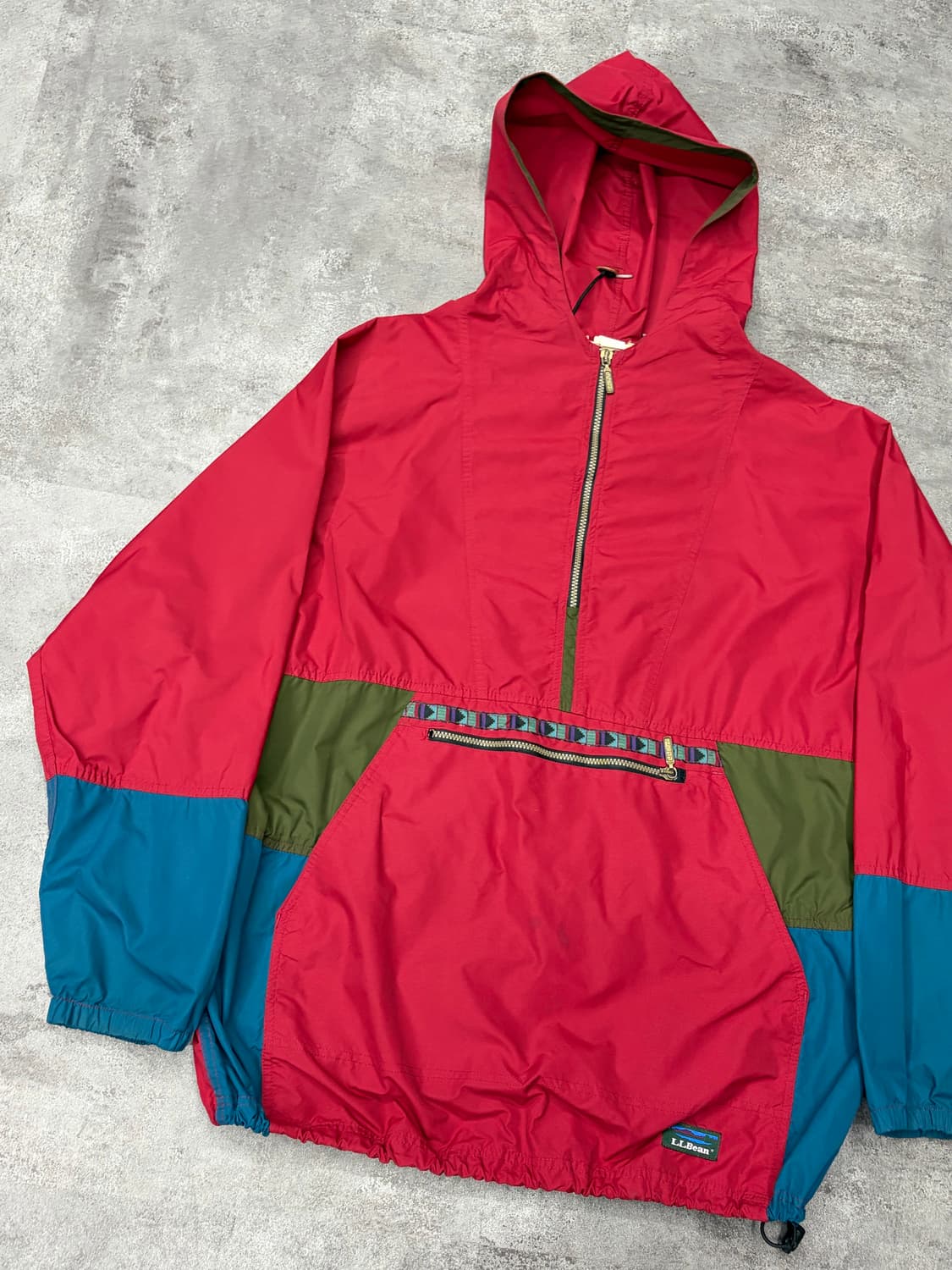 90-00s LLbean 엘엘빈 아노락 바람막이 자켓 레드/블루 상품이미지2
