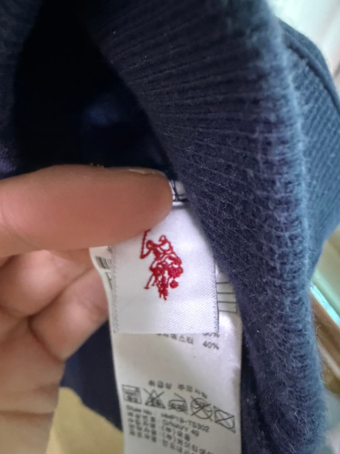 US 폴로 네이비 맨투맨 티셔츠 상품이미지3