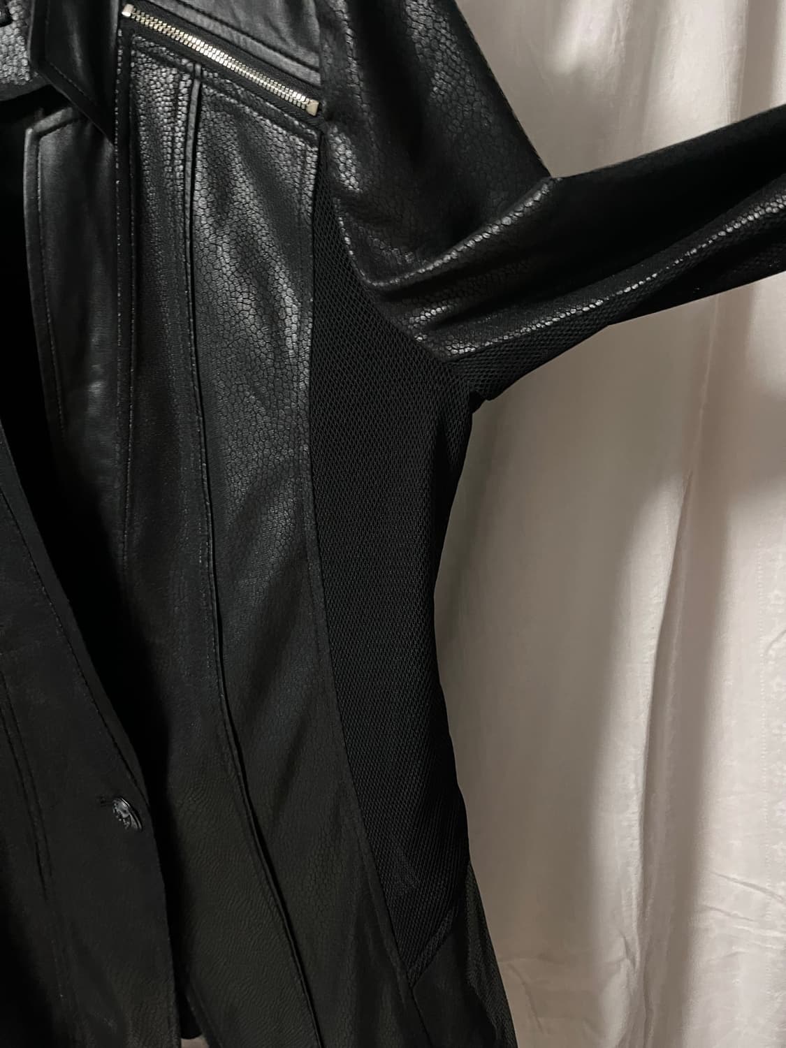 Egoist Python Sheep Leather Mix Jacket 상품이미지4
