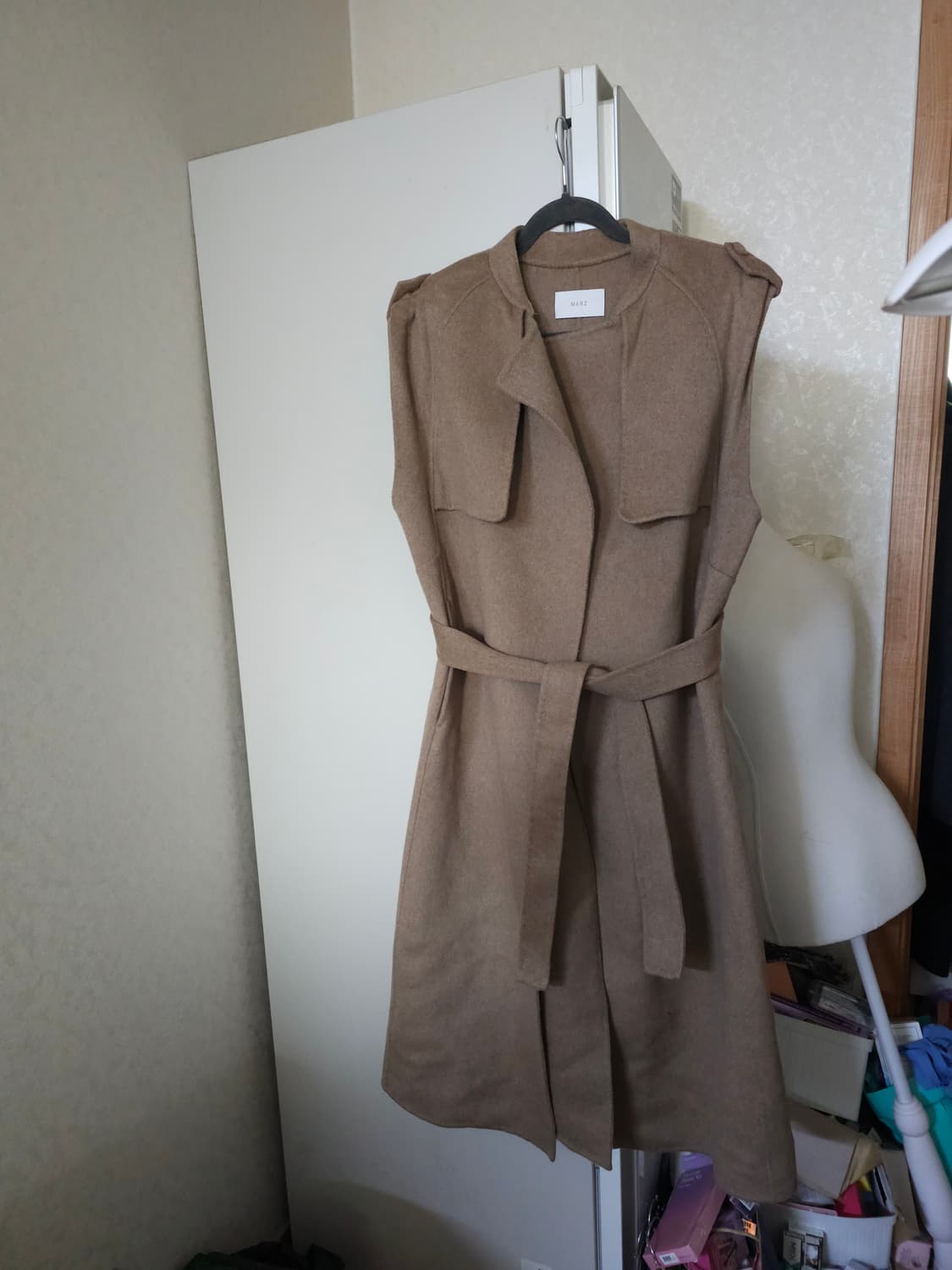 MARZ 마즈 핸드메이드 캐시미어 롱베스트 상품이미지1