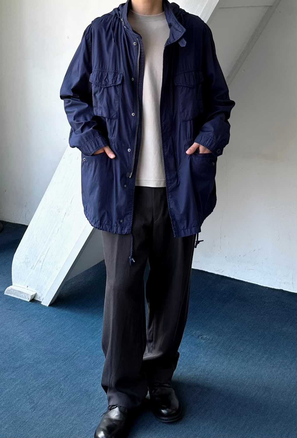 Hooded 2way zip field jacket 상품이미지9