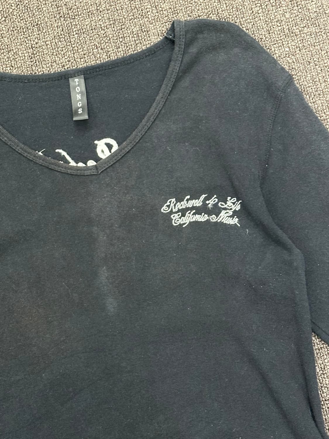 OS)Japanese vintage 여성 v넥 7부 롱슬리브 상품이미지5