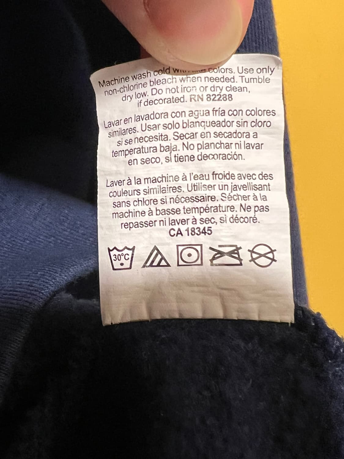 90s [S] 러셀 애슬레틱 후드 티셔츠 네이비 상품이미지6