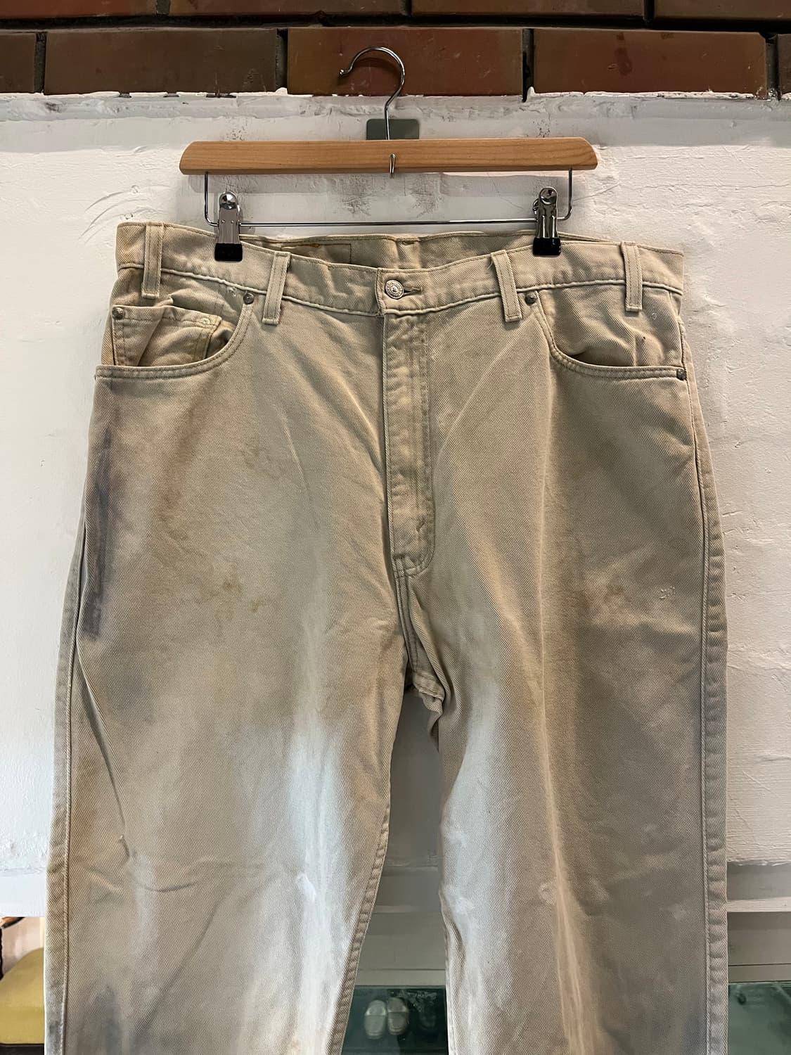 Levis 540 USA 베이지 스트레이트 릴랙스드 진 38x30 상품이미지2