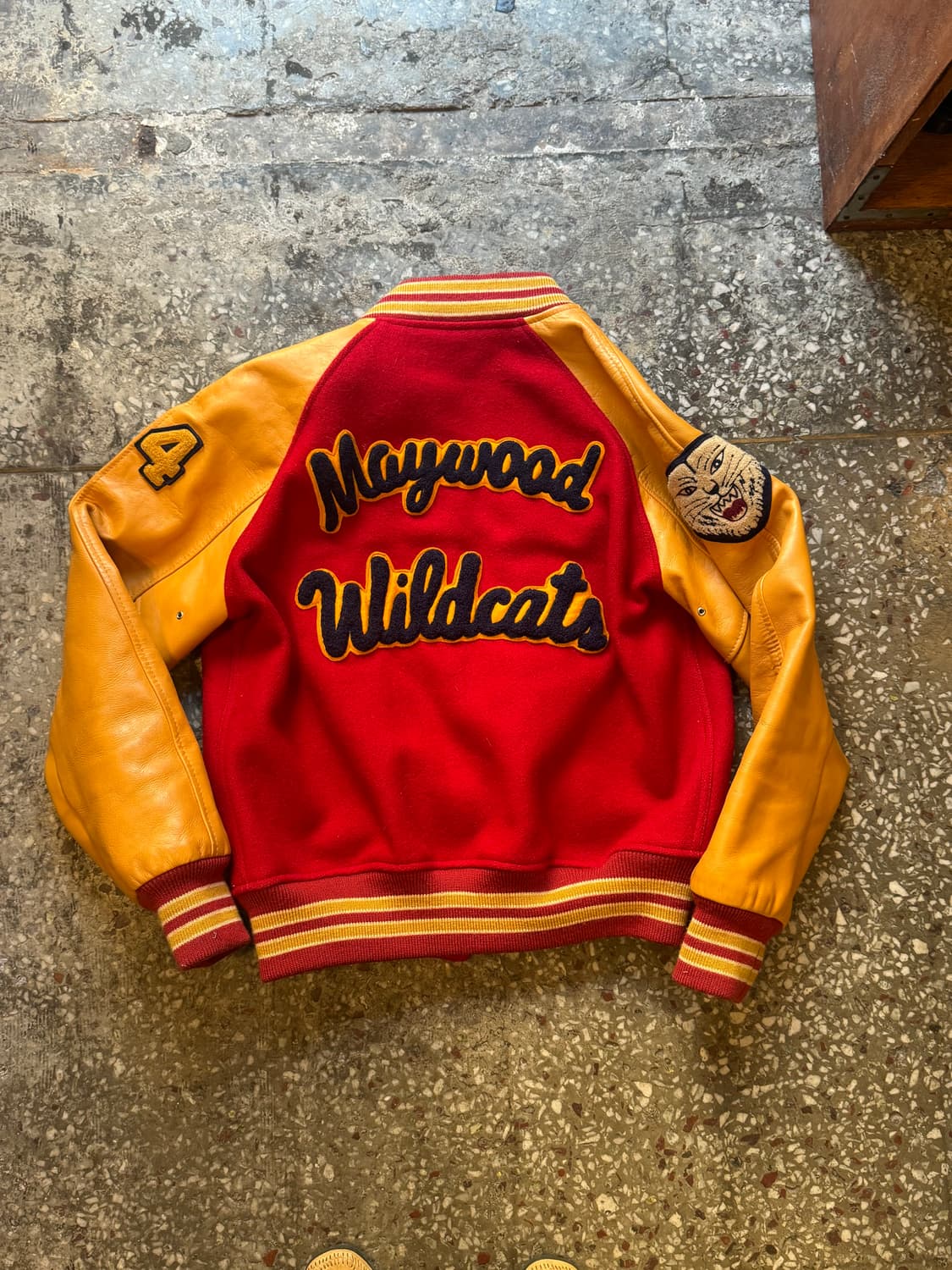 (구)리얼맥코이 90‘s 가죽 바시티 패치자켓 상품이미지7