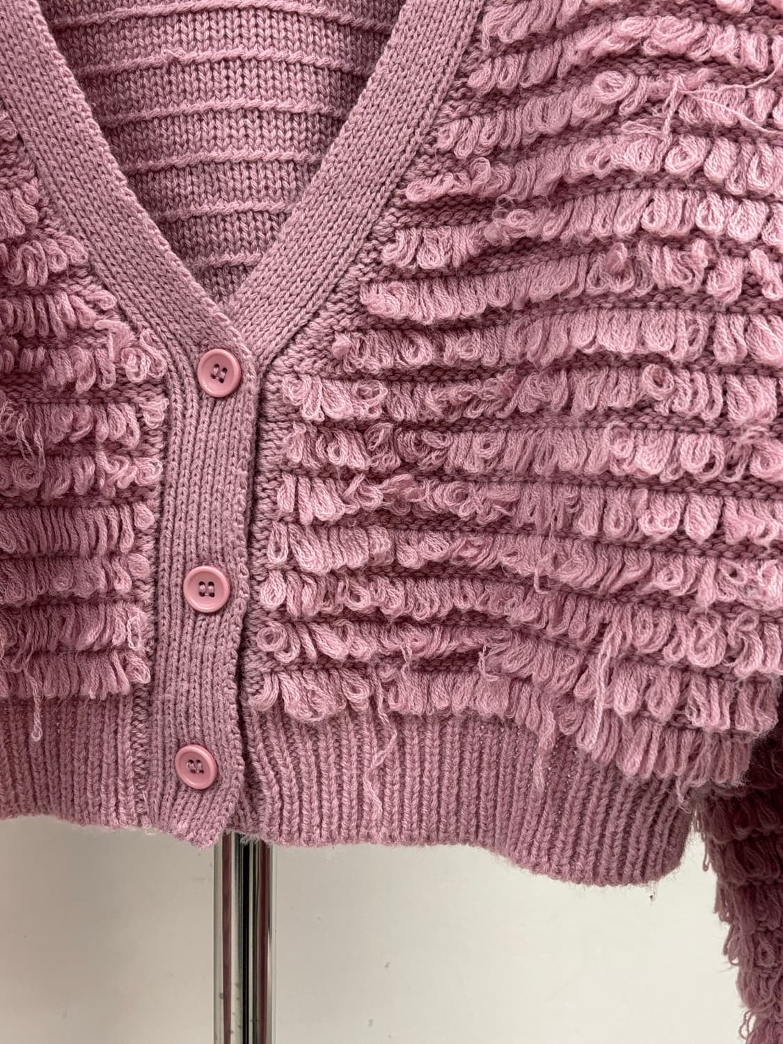 빈티지 핑크 크롭 가디건 상품이미지6