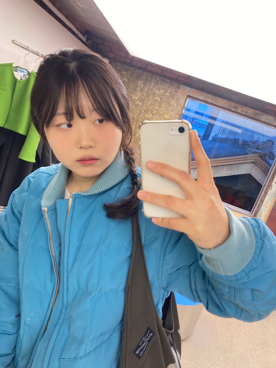 카키스 하이랜드 다운 자켓 스카이 상품이미지3