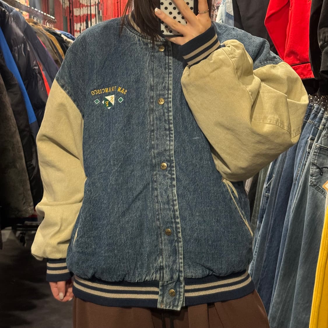 [IM] 데님 바시티자켓 상품이미지1