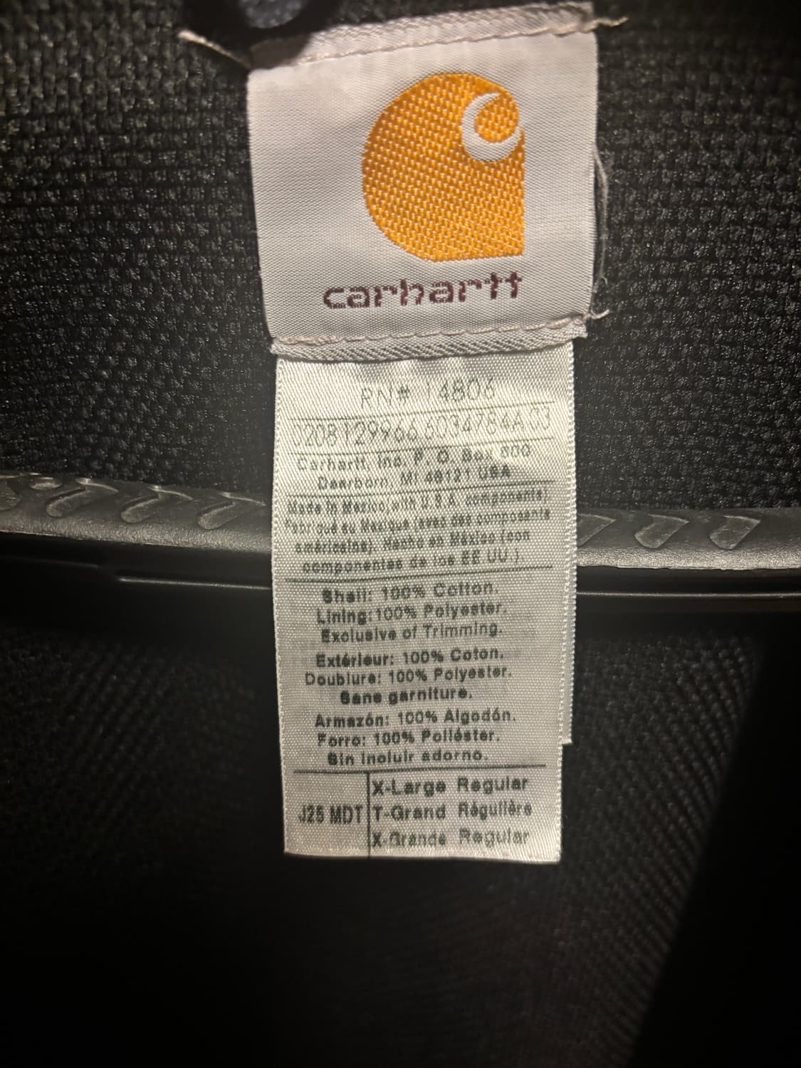 칼하트 액티브자켓 J25 (xl) 상품이미지6
