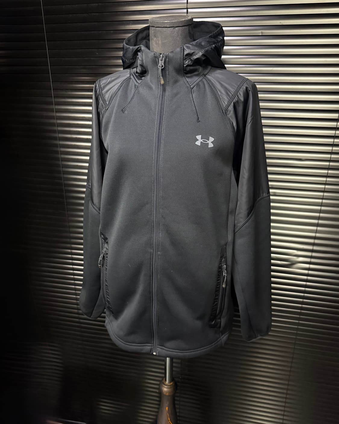 언더아머 스톰 바람막이 져지 믹스 하이넥 후드 집업 M 95 런닝 헬스 상품이미지1