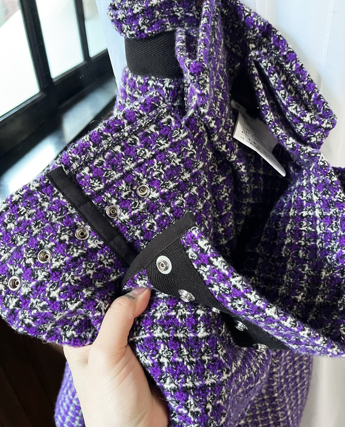 COMME DES GARCONS purple tweed wool skir 상품이미지8
