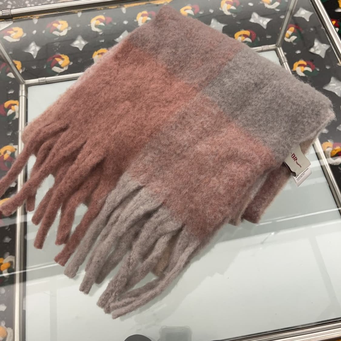 베스킨라빈스 여리 다크 핑크 울 혼방 목도리 머플러 C07113 상품이미지3