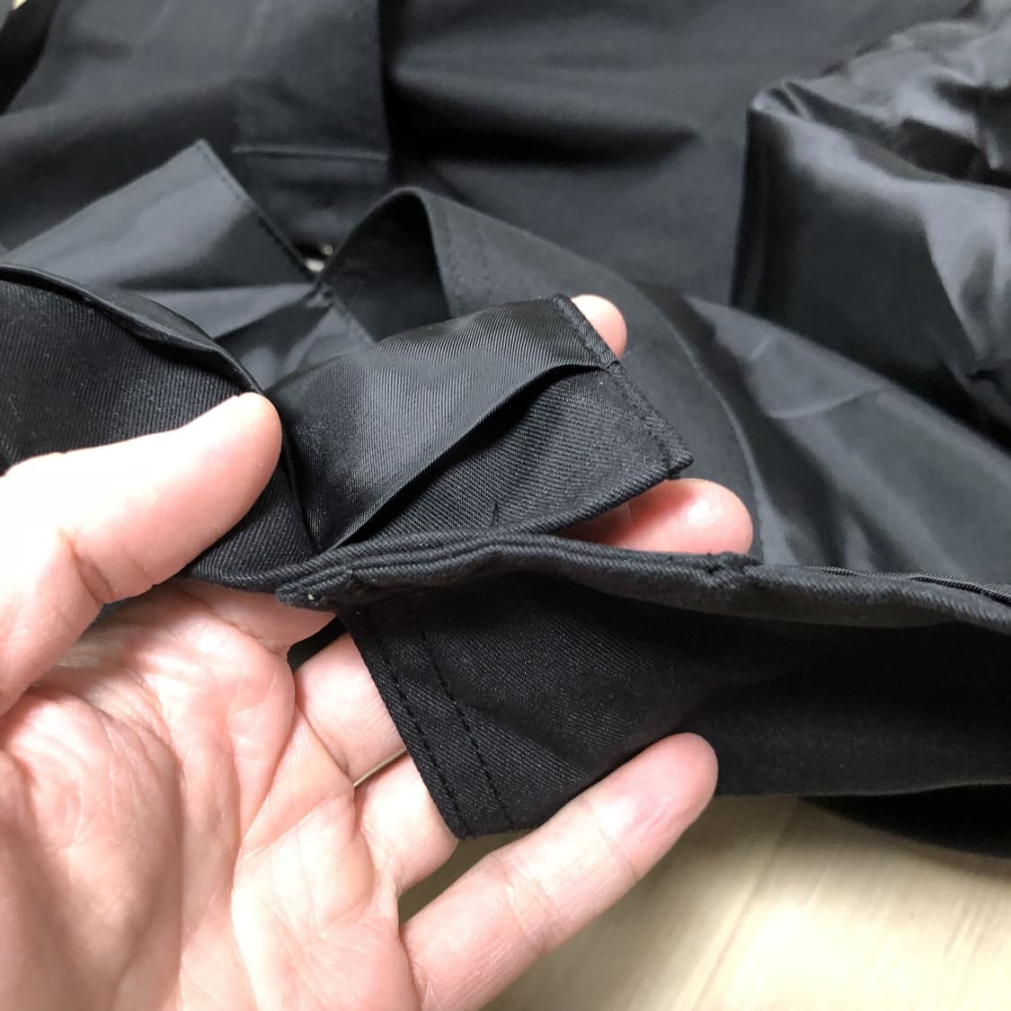 (L) 새상품 인사일런스 INSILENCE 오버사이즈 트렌치 코트 블랙 상품이미지7