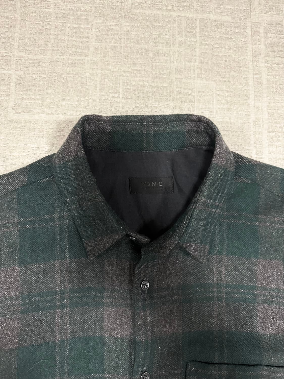 타임 울 혼방 체크 상품이미지2