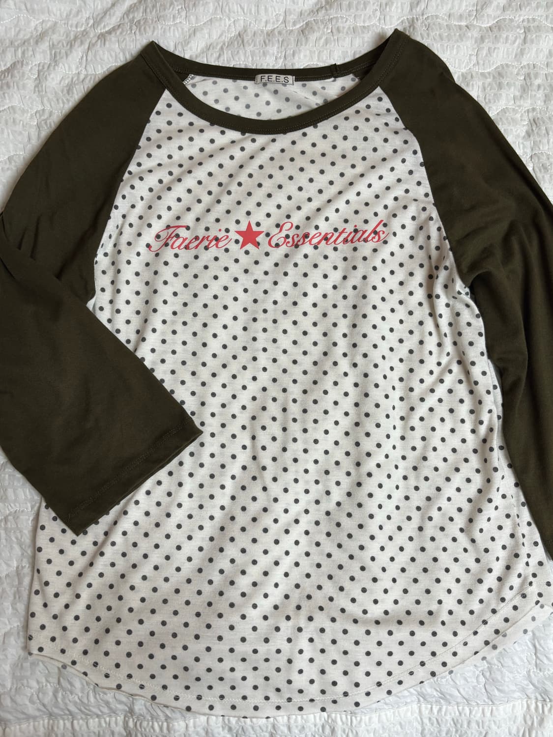 dot raglan sleeve top 상품이미지2