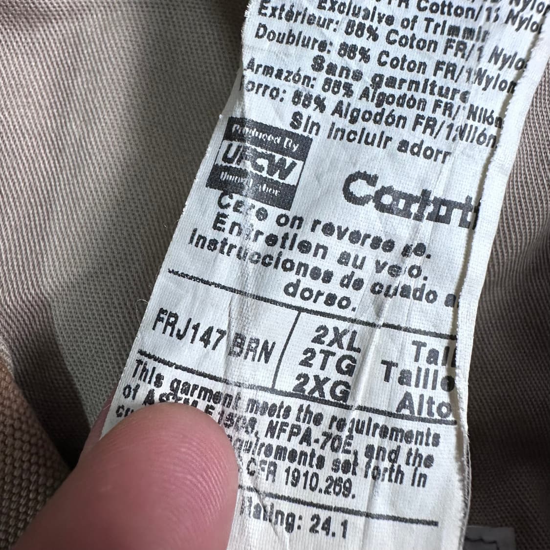  칼하트 방염 덕 캔버스 워크 자켓 상품이미지6