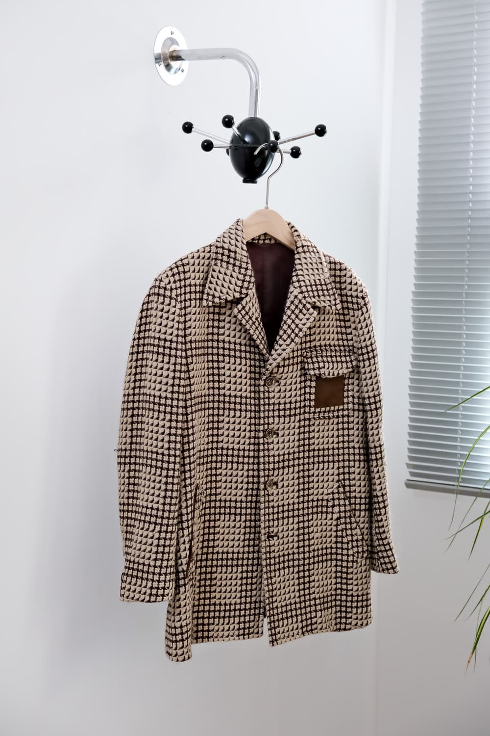 스퀘어 패턴 울 자켓 95  상품이미지3