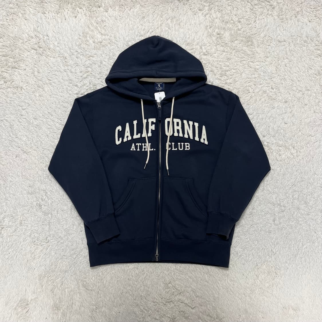 Who A U navy two-way hoodie zip-up 상품이미지4
