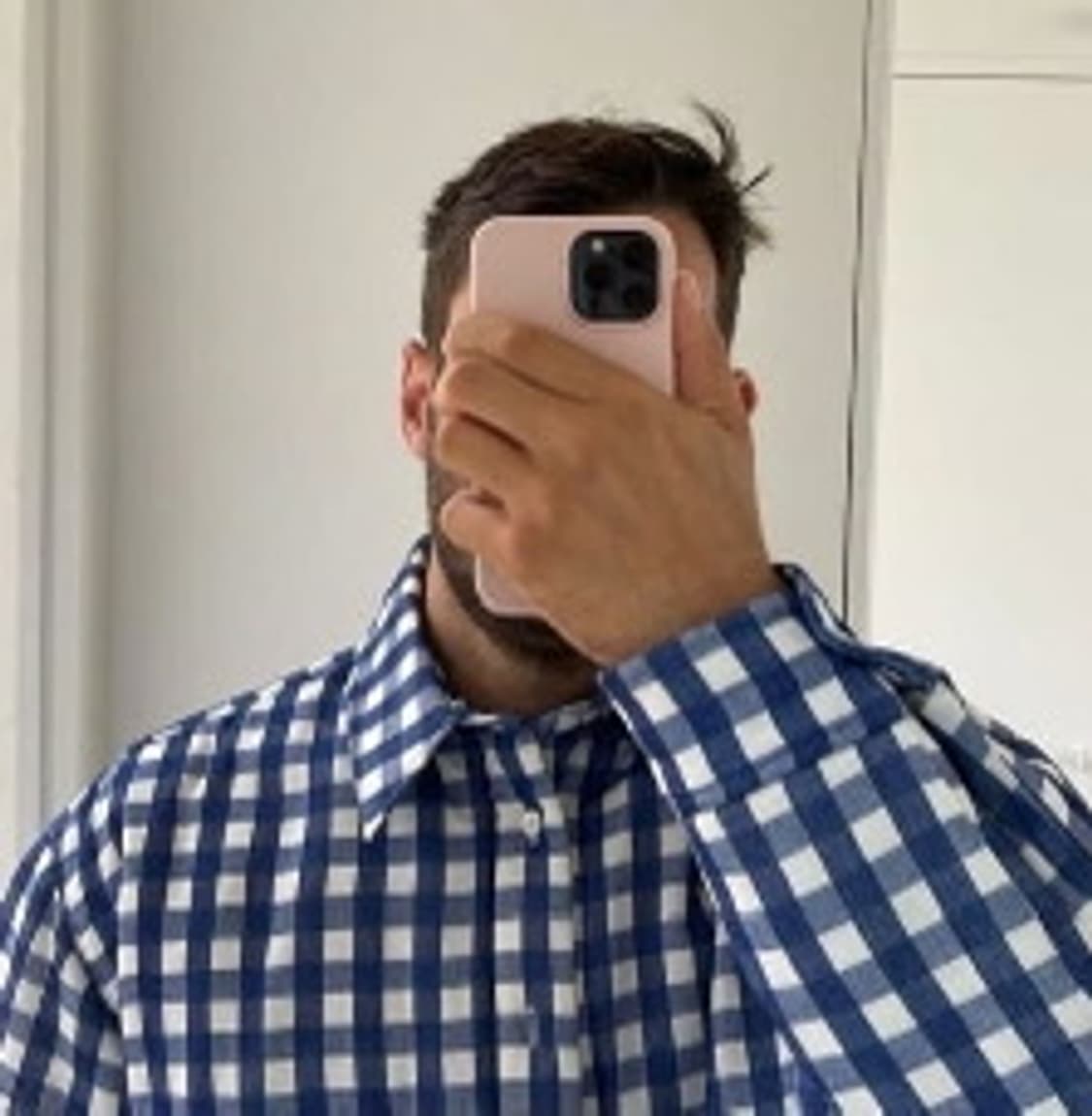 급처,48) Jacquemus 블랑제 패디드 자켓 깅엄 상품이미지1