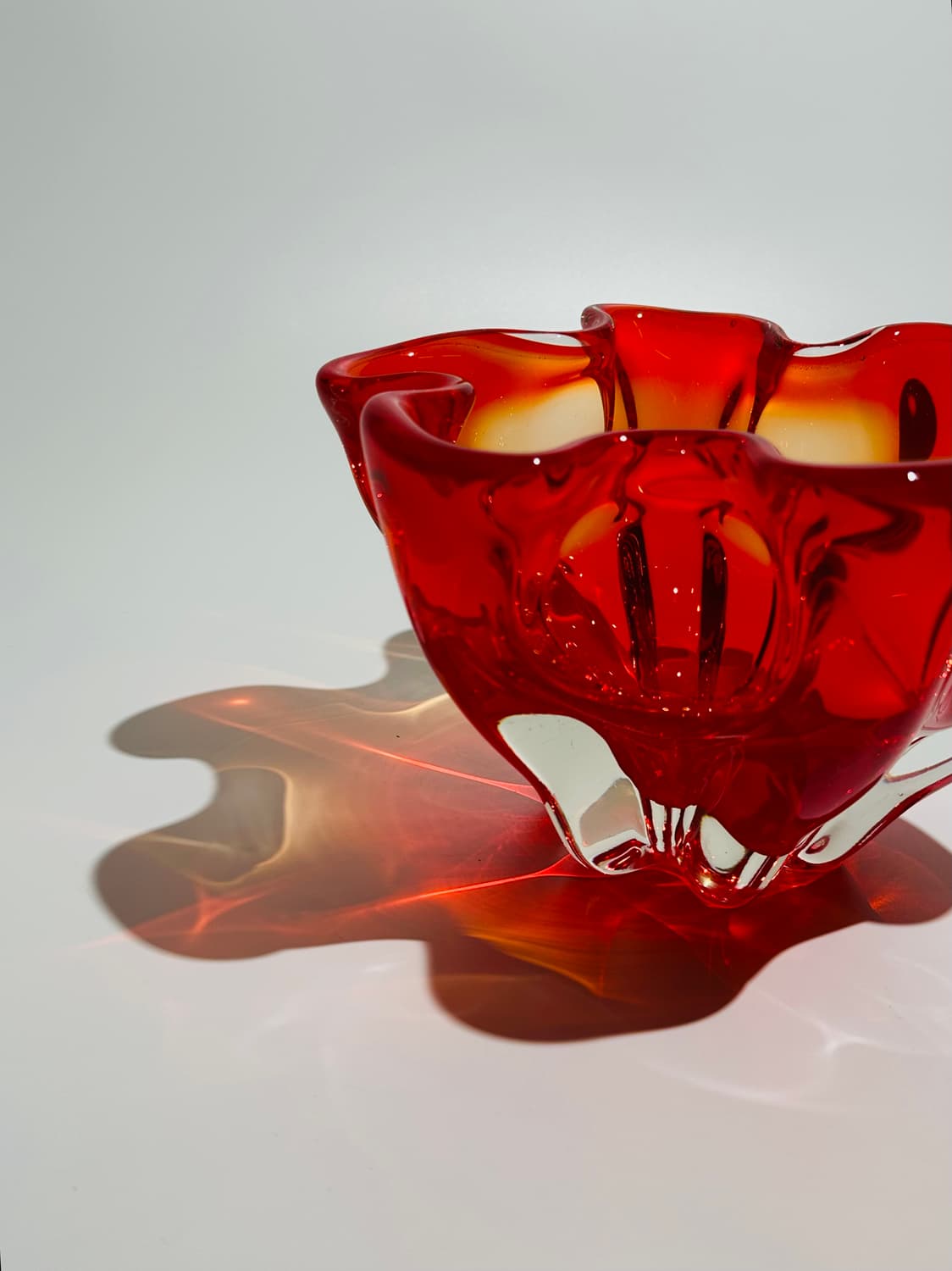 Vintage sanyu artglass handkerchief bowl 상품이미지9