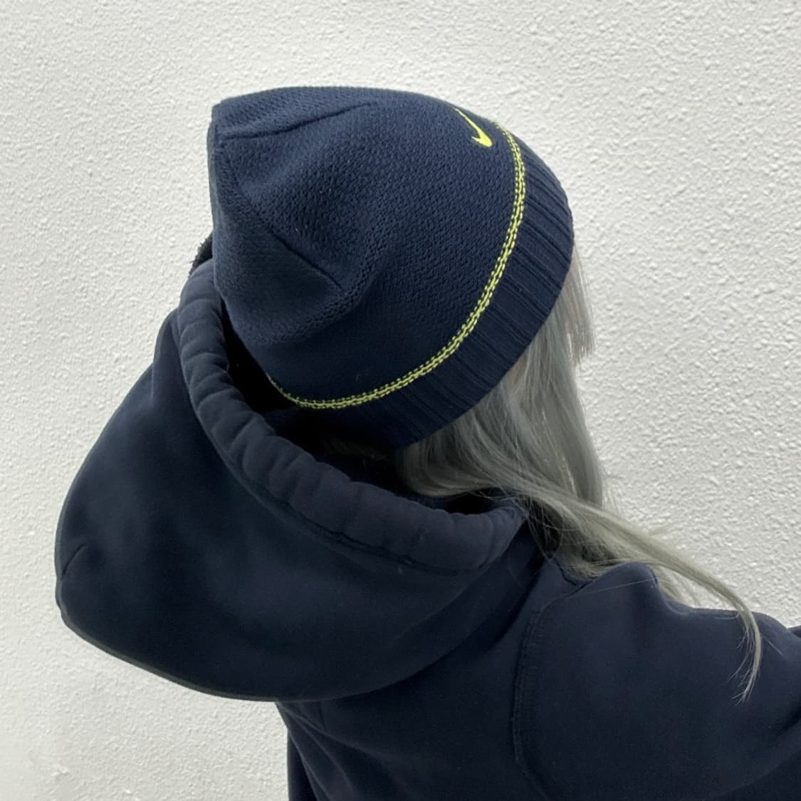 나이키 00s 스우스 스티치 네이비 비니 상품이미지2