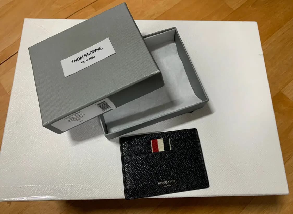 THOM BROWNE 톰 브라운 싱글 카드 홀더(페블 그레인 레더) 상품이미지1